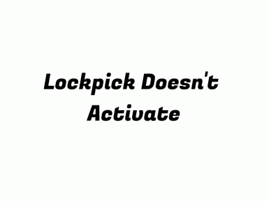 No Lockpick Activate (SKSE) - Updated