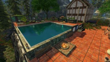 Lakeview Pool and Hot Bath EX for Hearthfire SSE