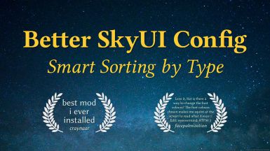 Better SkyUI Config - Smart sorting by type