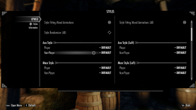 XPMSSE Weapon Styles Uncloaked