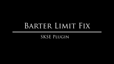 Barter Limit Fix